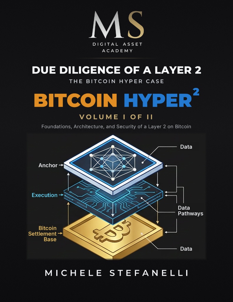 Michele Stefanelli की पुस्तक &ldquo;Due Diligence of a Layer 2 – The Bitcoin Hyper Case, Volume I&rdquo; का अग्र आवरण